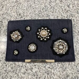 Kate Spade Make It Mine Denim and Pearl Flap